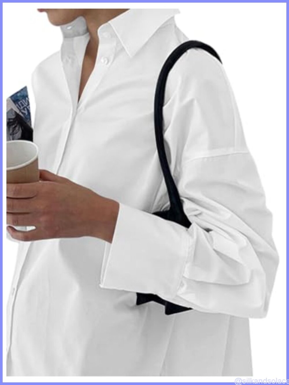 Women's V Neck Casual Shirt Dress Collar Button Down Loose Long Sleeve Mini - Picture 2 of 6